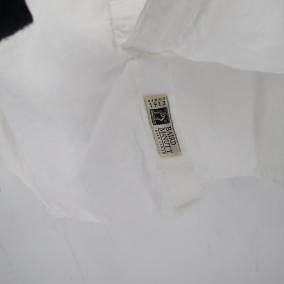 J Crew Shirt Mens XLT Baird McNutt Irish Linen Button Down Long Sleeve White - Picture 6 of 12